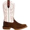 Durango Women's Western Boot, 7 M, Leather, 12 in H, Trail Brown/White DRD0392 - alternate 3